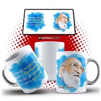 Caneca Paulo Freire Educação Libertadora Opressor e Oprimido